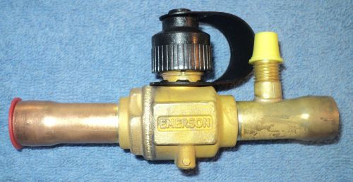 New~ emerson 7/8&#034; odf bvs-078 refrigeration ball valve with access valve for sale