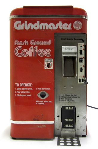 Working Vintage GRINDMASTER(Grind Master)Red Commercial Coffee Grinder Model 500