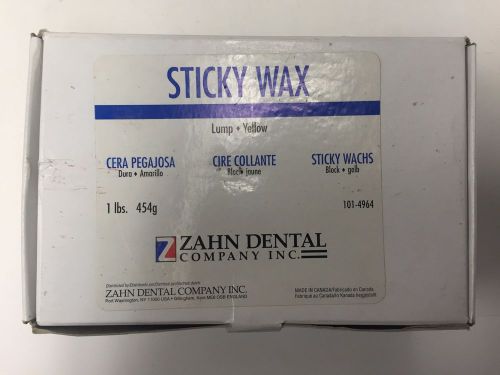Zahn Dental Sticky Wax Lump Yellow 1lb