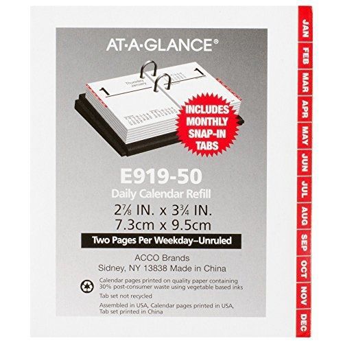 At-A-Glance AT-A-GLANCE Daily Desk Calendar 2016 Refill, Compact, 12 Months, 3 x