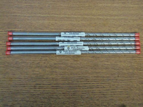 5 NEW CARBRO CORP CARBIDE DRILL BITS .2005  7/64&#034; INCH 9 1/2&#034; IN OVERALL LENGTH