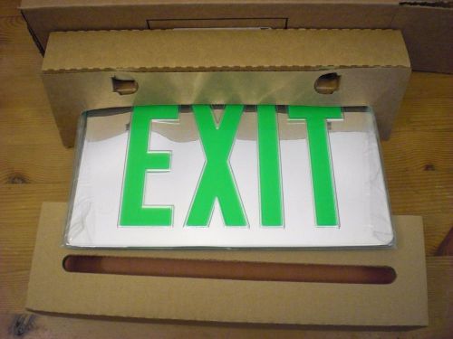 Lithonia Lighting LED Edge Lit Exit Sign Green Mirrored LRP 2 GMR 120/277 PNL