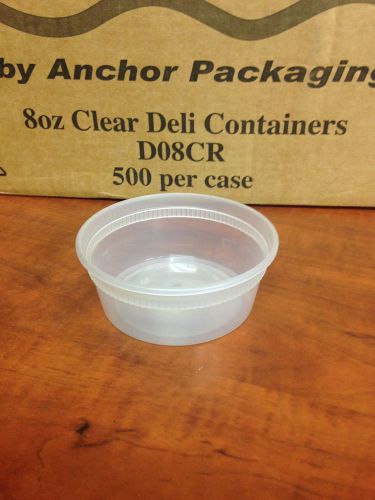 8oz Clear Deli Containers full Case of 500 No lids