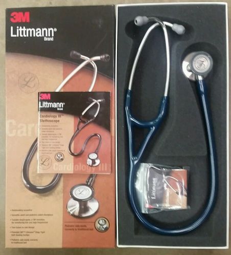 3m littmann cardiology iii stethoscope, caribbean blue tube, 27 inch, 3138 for sale