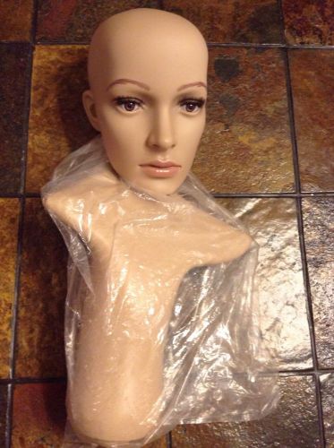 Female Mannequin Head and Shoulders  Wig hat scarf jewelry Display