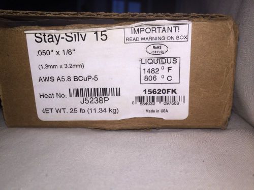 Brazing rods 15% stay silv 15 hvac grade 25 pounds free shipping for sale