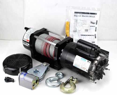 Name brand electric winch 1 hp 115 volt 3000 lb 1 stage planetary gear 4zy95 pa* for sale