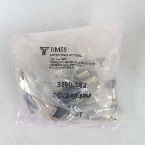 Times Microwave TC 240 NM N-Male Straight Plug Crimp Connector (Lot of 10) (New)