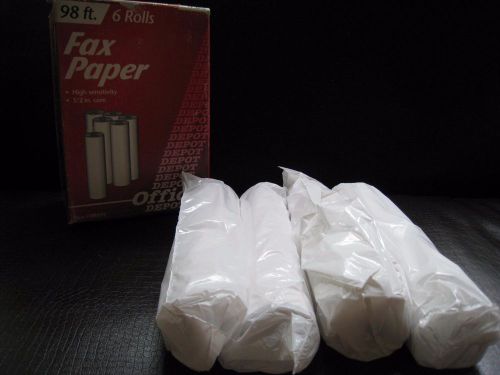 4 Universal  THERMAL FAX PAPER ROLLS 100594 - 8 1/2&#034; x 98&#039; 1/2 in.core High Sen.