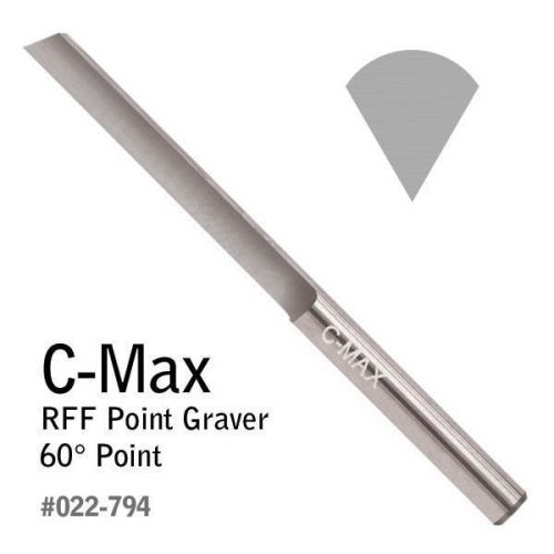 Graver C-Max RFF Point Graver 60 Degree, Tungsten Carbide, Made in the USA