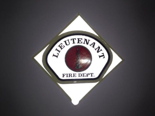 Glo-flex &#034;lieutenant&#034; rank sticker, fire rescue, reflective, glow in the dark for sale
