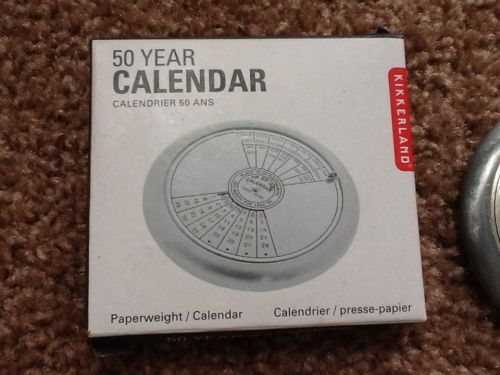 KIKKERLAND  (CAL50)  50 Year Calendar/Paperweight ~2015-2064~ NICE CONDITION