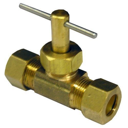 LASCO 17-1531 3/8-Inch Compression by 3/8-Inch Compression Straight Brass Needle