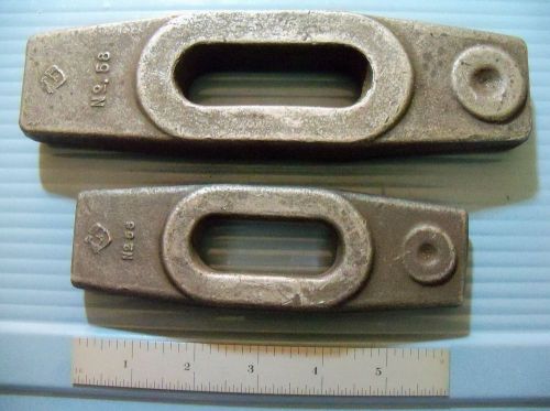 (2) Armstrong Machine Plain Toe Slotted Clamps No 56 &amp; No 58
