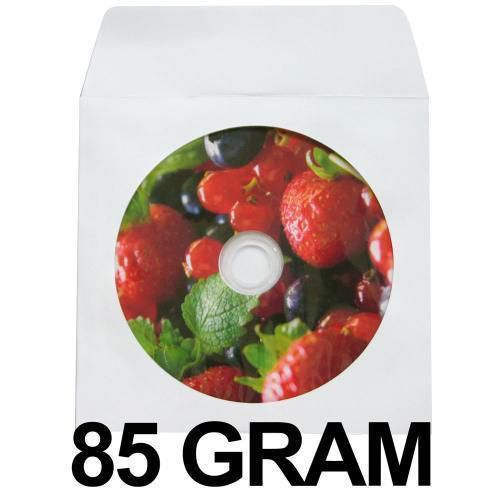 1000-pk Generic White Color CD DVD Disk Paper Sleeves Envelope Holder 85 Gram