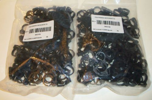 200 NEW COLE PARMER HOSE CLAMPS 95613-08 - 2 BAGS OF COLE PARMER SNP-10 CLAMPS