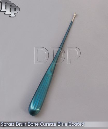 Spratt Brun Bone Curette Size 2 Blue Coated Surgical Instruments