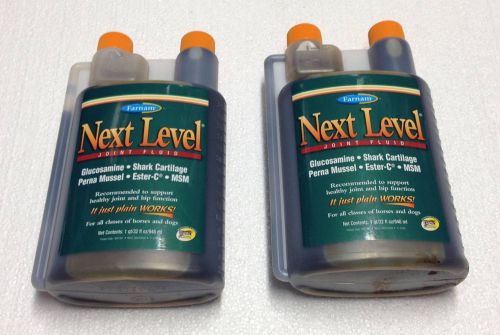 Next Level Joint Fluid Equine Horse Dogs Lubricate Joints (2) 32oz Thats 1/2 Gal