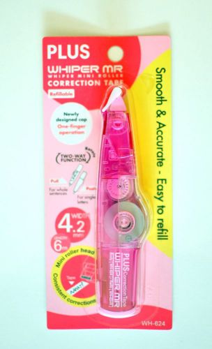 PLUS WH-624 (Pink) Whiper Mr Mini Roller Correction Tape Free Registered Ship