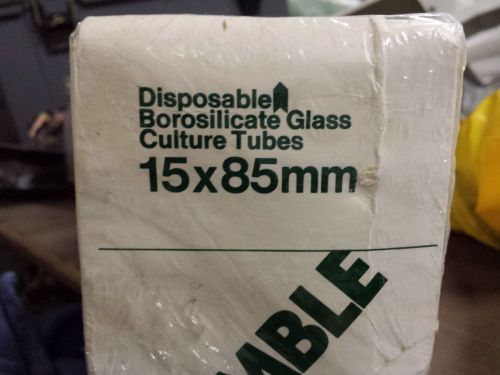 Kimble Disposable Borosilicate Glass Culture Tubes 15x85mm ~250 Tubes Pyrex !!!