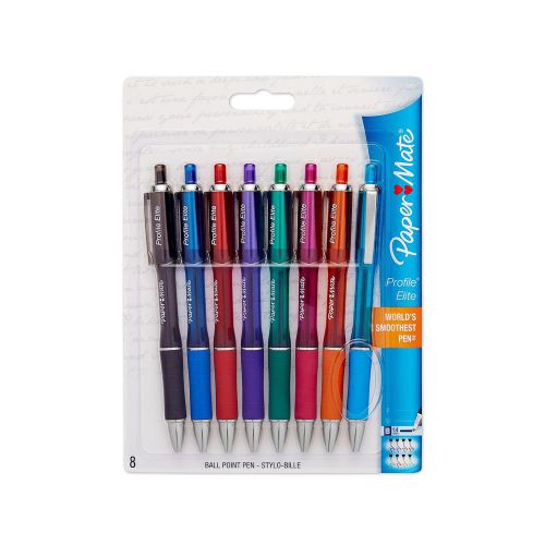 Paper mate 1776385 profile elite retractable ballpoint pen bold point assorte... for sale