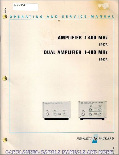 HP Manual 8447A AMPLIFIER DUAL AMPLIFIER
