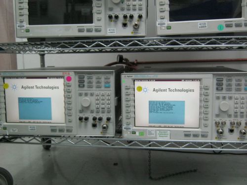 (2) Agilent Communication Test Sets, E5515T &amp; E5515C W/Multiple Options