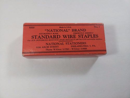 Vintage Rare National Brand Wire #1 Staples National Stationers, Philadelphia PA