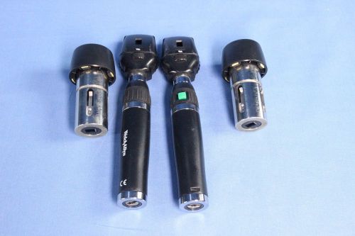 Lot of 2 Welch Allyn Ophthalmic Otoscopes Ophthalmoscopes w/ Charges &amp; Warranty