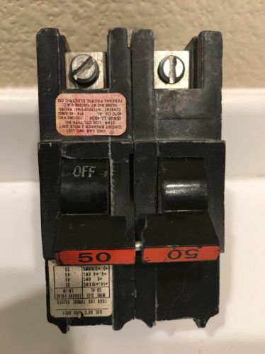 Federal Pacific Electric Stab-Lok Thick 2 Pole 50 Amp