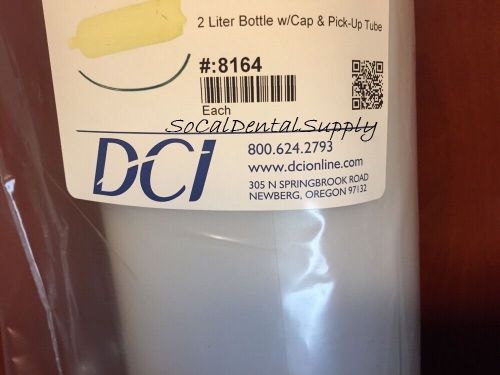 Dental Water Bottle, Heavy-Duty Plastic, 2 Liter W/ Cap &amp; Tube #8164 by DCI