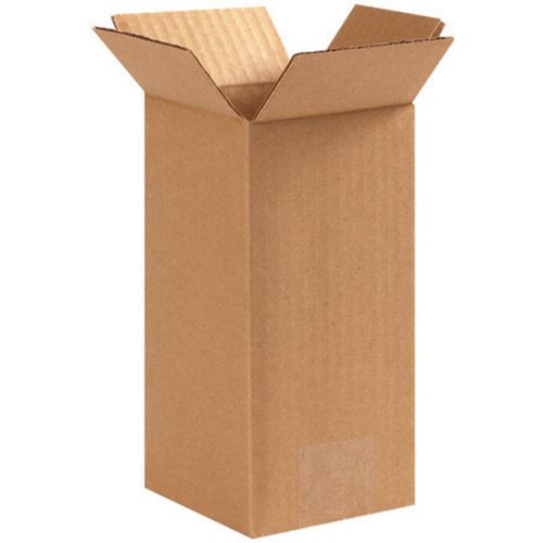 Corrugated Cardboard Tall Shipping Storage Boxes 4&#034; x 4&#034; x 8&#034; (Bundle of 25)