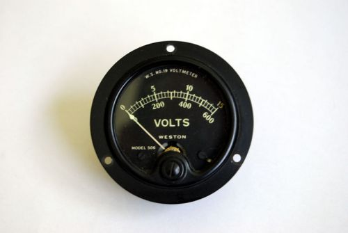 Vintage Volt Meter 0-15 0-600 V By Weston