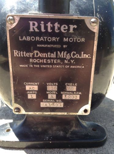 Vintage Ritter Laboratory Motor Dental / jewelry  with lots of attachments