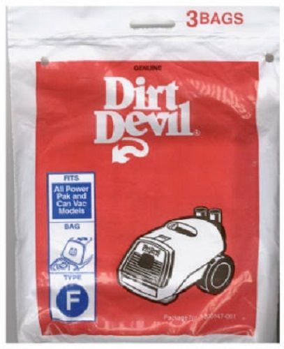 Dirt Devil, &#034;F&#034; Canister Vacuum Paper Bag, Pack of 36