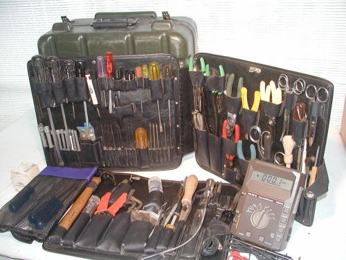 Portable us military electronicstool kit in thermodyne case rare, xcelite, klein for sale
