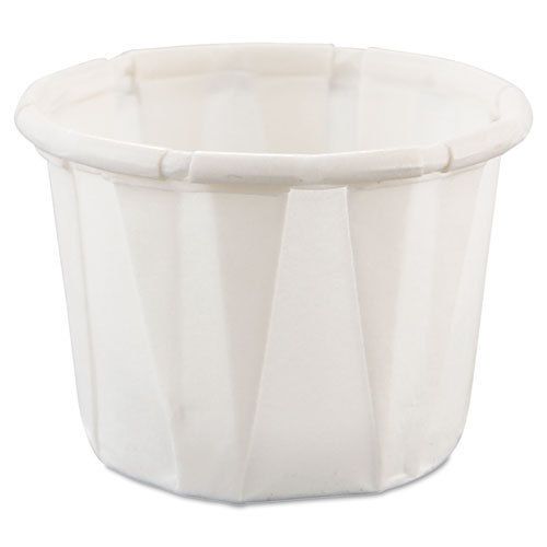 Paper Portion Cups, .5oz, White, 250/Bag, 20 Bags/Carton