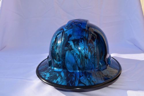 Pyramex ridgeline wide brim hard hat hydrodipped  naughty boy blue candy gloss for sale