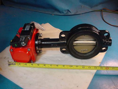New A-Chem 4&#034; Butterfly Valve with Actuator