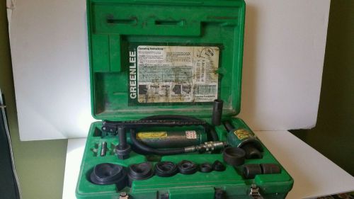 GREENLEE 7646 HYDRAULIC KNOCK OUT PUNCH &amp; DIE SET NO RESERVE AUCTION