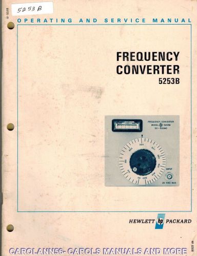 HP Manual 5253B FREQUENCY COUNTER