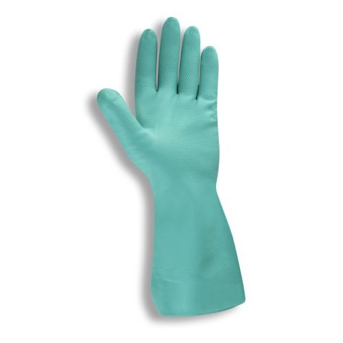 Nitrile Chemical Resistant Gloves, Green, Size L, 11 Mil, 1 Dozen, |KI3| RL