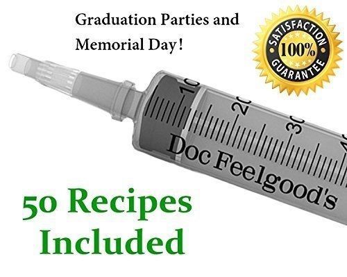 Doc Feelgoods 25, and 50 pack Jello Shot Syringes, 1.5-2 oz, Jell-O Shooter for