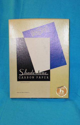 VINTAGE WORLD-WIDE SHADE TONE CARBON PAPER -BLACK 8.5&#034; x 11&#034; -  9 SHEETS