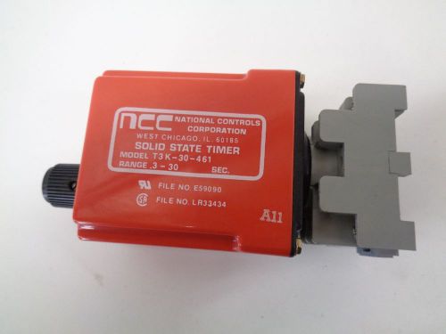 Ncc t3k-30-461 solid state timer .3-30sec relay - used - free shipping for sale