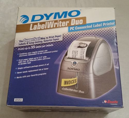Dymo labelwriter duo label thermal printer new-in-box 69121 - 55 labels / min for sale