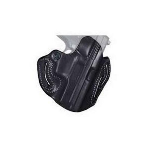 Desantis 002bax7z0 speed scabbard belt holster black leather rh for m&amp;p shield for sale