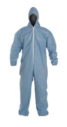 Dupont tempro hooded coverall with elastic at wrists and ankles, xl for sale