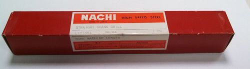 NACHI 59/64 HIGH SPEED STEEL STRAIGHT SHANK SCREW MACHINE DRILL 561 SERIES NEW