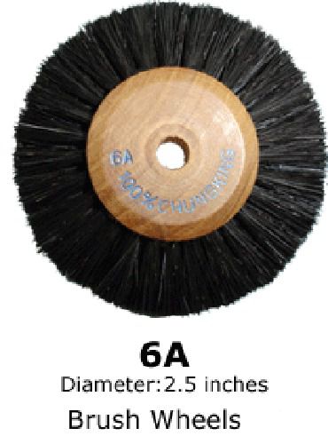 144 Pack Of Brush Wheels With Wooden Center  6A(B24) - 2.50&#034; diameter Dental Lab